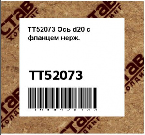 TT52073 Ось d20 с фланцем нерж.