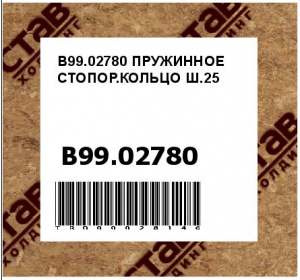 B99.02780 ПРУЖИННОЕ СТОПОР.КОЛЬЦО Ш.25