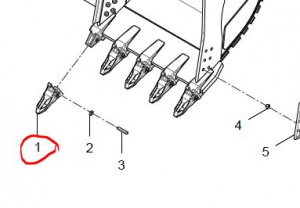60600009031 Зуб ковша / Bucket teeth
