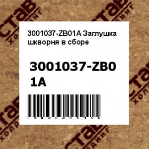 3001037-ZB01A Заглушка шкворня в сборе