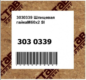 3030339 Шлицевая гайкаM60x2 SI