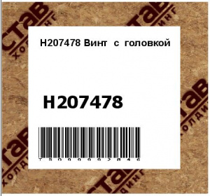 H207478 Винт  с  головкой