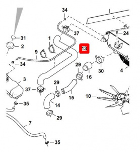 7228261 Шланг радиатора / HOSE, RADIATOR