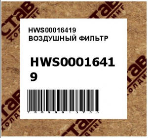 HWS00016419 ВОЗДУШНЫЙ ФИЛЬТР