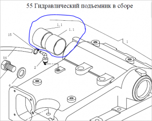 240100002428 Подъемный вал правого вкладыша