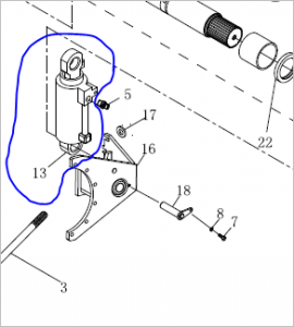 240100259695 Левый цилиндр двойного действия