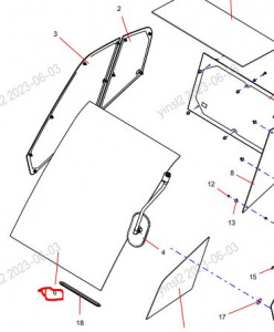 14477554 переднее стекло / front window glass