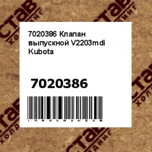 7020386 Клапан выпускной V2203mdi Kubota