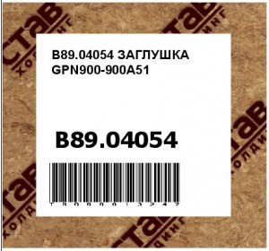 B89.04054 ЗАГЛУШКА GPN900-900A51