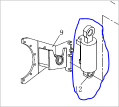 240100106410 Правый цилиндр двойного действия