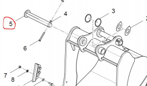 30617009214 Сварная часть вала / Pin shaft weldment