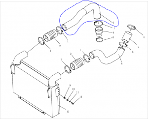 240100171968 Воздуховыпускной патрубок промежуточного охладителя