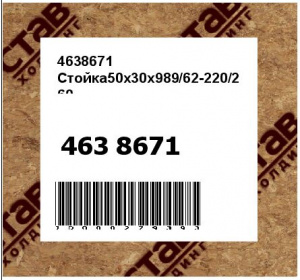 4638671 Стойка50x30x989/62-220/260