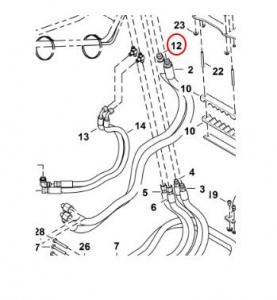 7248543 Шланг / HOSE HYDRAULIC ASSY