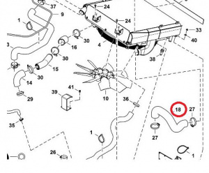 7408778 Шланг радиатора / HOSE RADIATOR