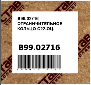 B99.02716 ОГРАНИЧИТЕЛЬНОЕ КОЛЬЦО C22-ОЦ.