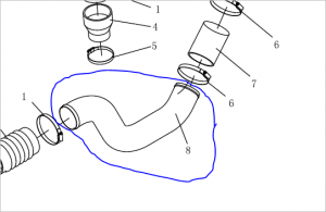 240100176041 Впускной трубопровод интеркулера