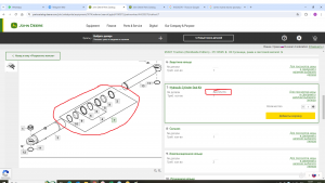 AH235276 Комплект  гидроцилиндров