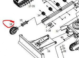 750105000016 Направляющее колесо / Guide wheel
