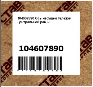104607890 Ось несущей тележки центральной рамы