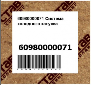 60980000071 Система холодного запуска