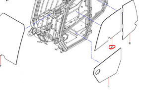 JSS007668434 Стекло двери JMCC13.2.2-13 SANY