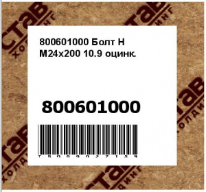 800601000 Болт H M24x200 10.9 оцинк.