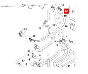 7248542 Шланг / HOSE, HYD