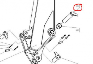 60100012038 Штифт среднего рычага / Middle arm pin